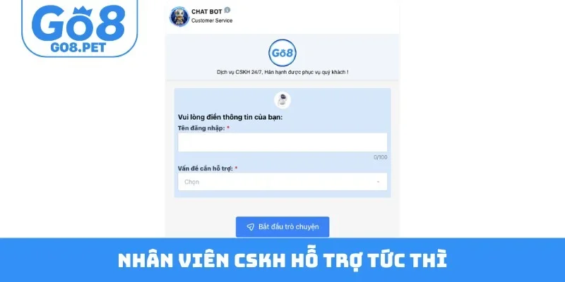 Nhân viên CSKH hỗ trợ tức thì